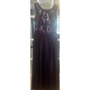 Beige Eci Prom Dress Maxi Gown 4 Purple Fairy Goth Y2K 90S Lace.     Ii